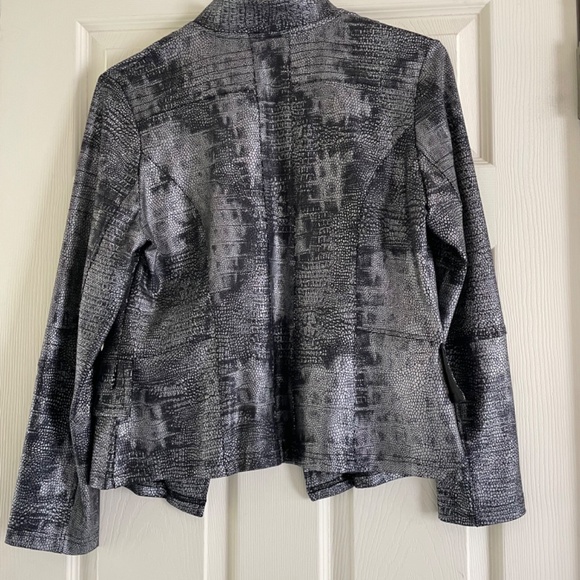 Ciara Sun Woo Liquid leather jacket in silver & gray size med - Picture 2 of 4